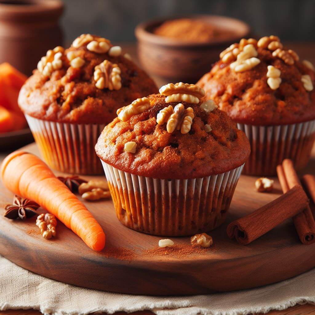 Spiced Date Paste Carrot Muffins
